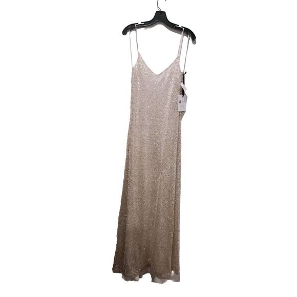 GALVAN sequin Estrella Slip Dress pearl white US6(FR38) - Picture 7 of 14